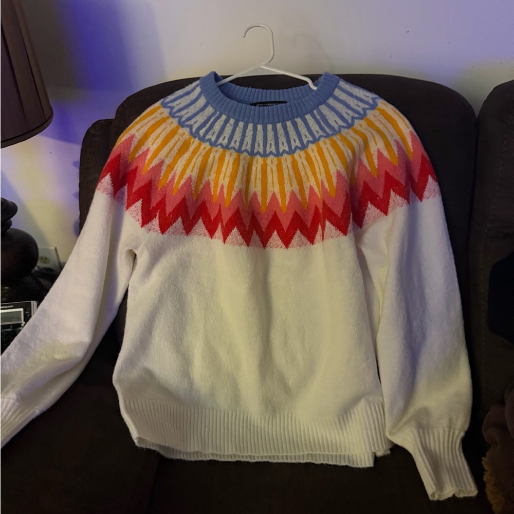 French Connection Essentials Multicolor Chevron W… - image 2